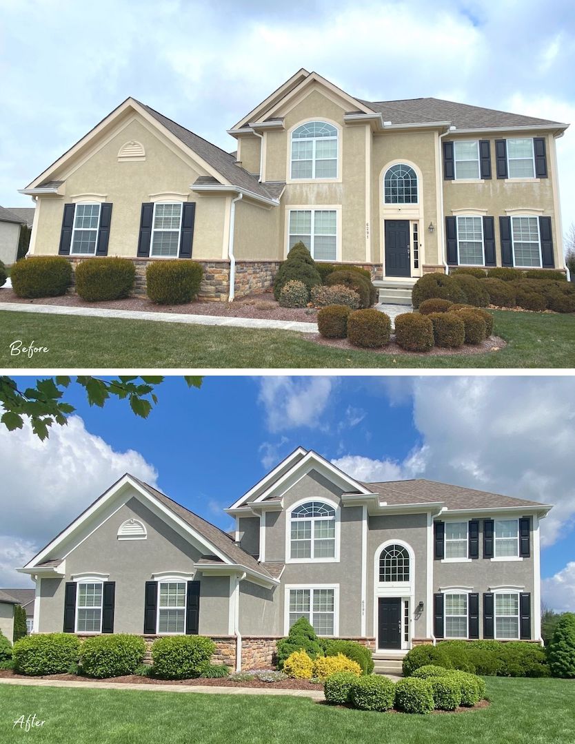 exterior stucco home painting in roswell georgia
