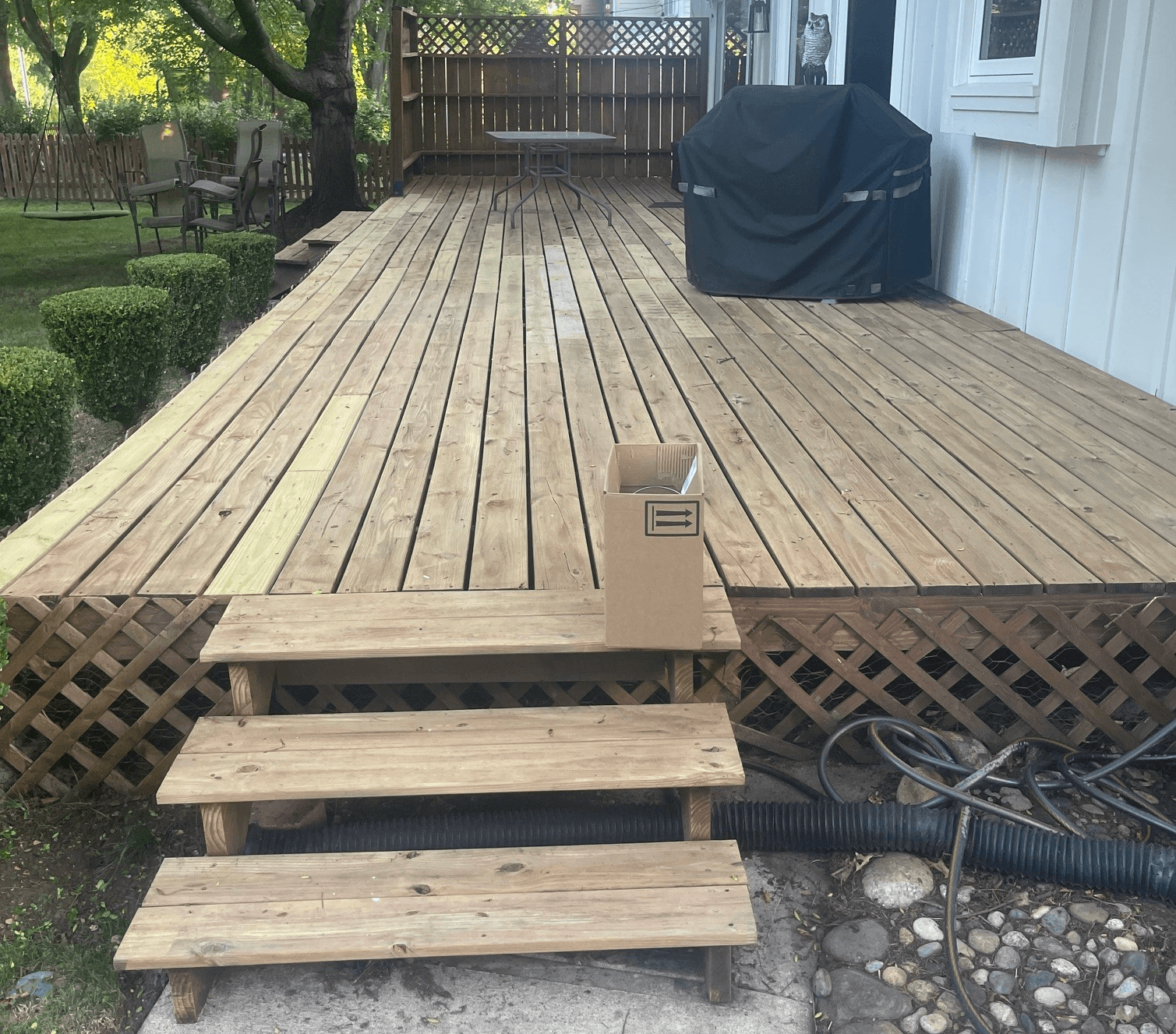 before deck stain