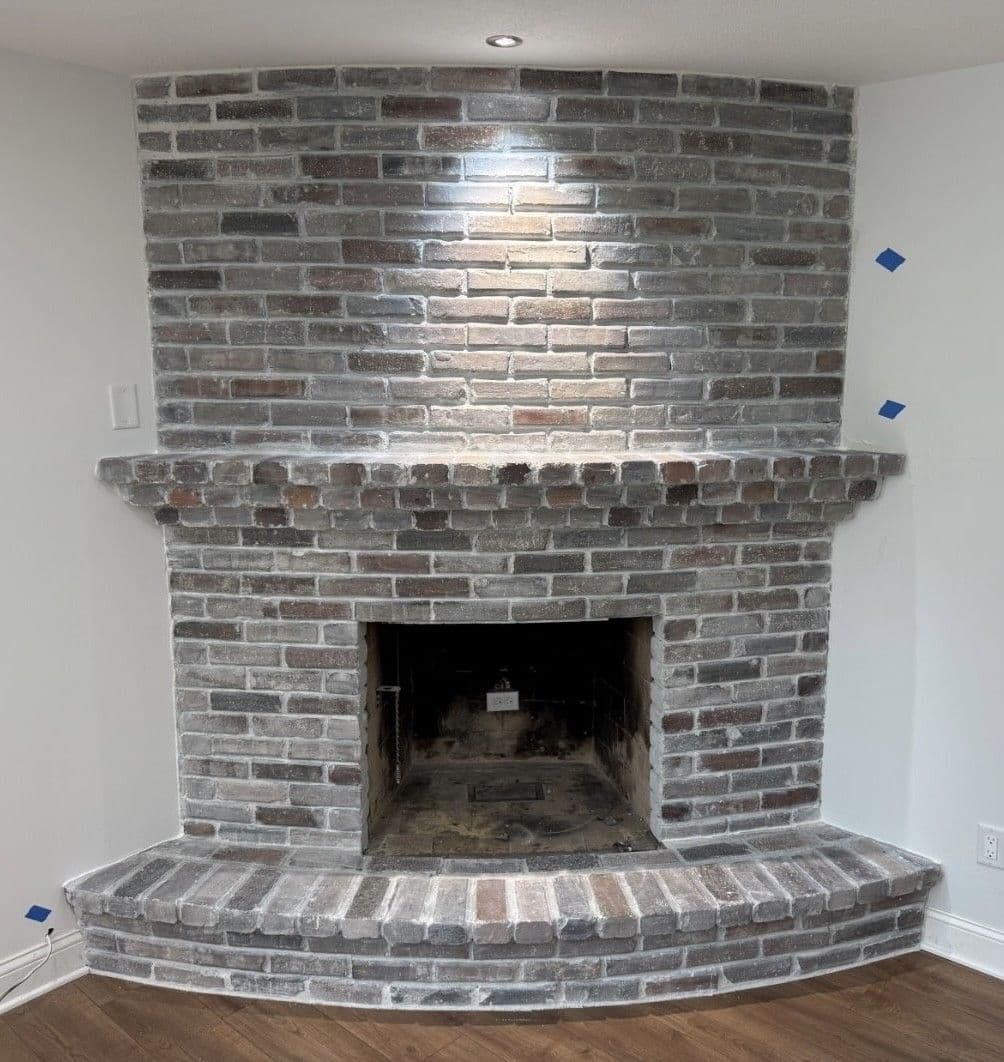 fireplace whitewash after