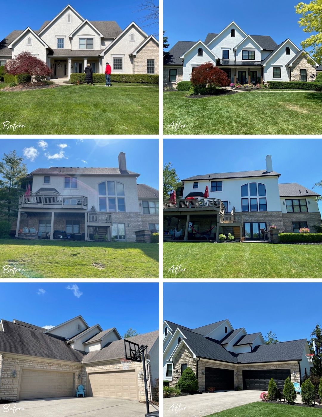 Carmel, Indiana Exterior Full Home Painting Before & After